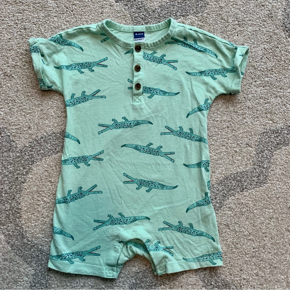 Old Navy Toddler Boys Soft Henley Romper